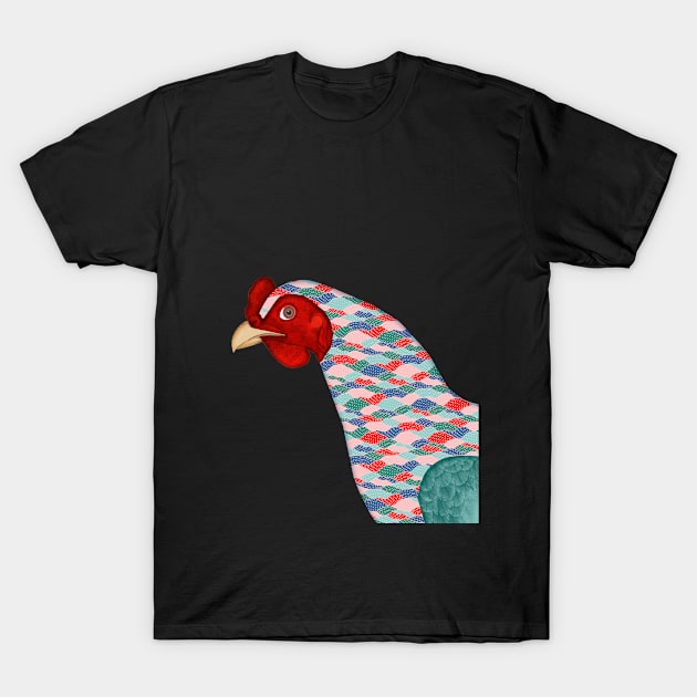 Hen Colorful Chicken Watching You T-Shirt by CocoFlower